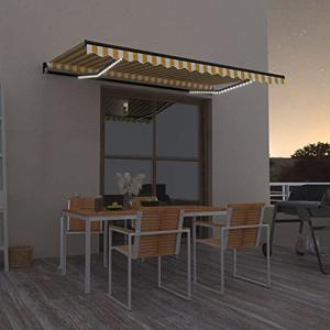 Toldo Manual retráctil con LED, MOONAIRY Toldos Terrazas, T…