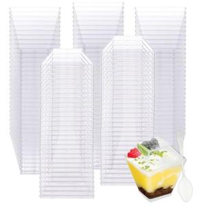 ASelected Juego de 100 mini tazas de postre con tapa, 60 ml…