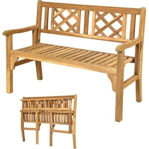 RELAX4LIFE Banco de Jardín Plegable de Madera Acacia con Re…