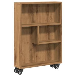 vidaXL Carrito de almacenaje Estrecho Madera Roble artisian…