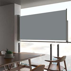 Genérico Toldo lateral retráctil de Patio 80x300 cm Gris,Ho…