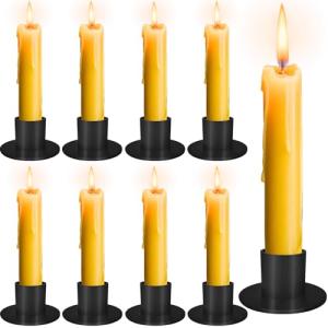 RDDAIPE 9pcs Candelabros de Metal, Φ2.5cm Negro Vintage Can…