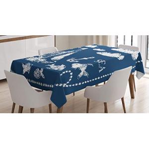 ABAKUHAUS Azul Marino Mantele, Barco Cielo Ancla, Estampado…