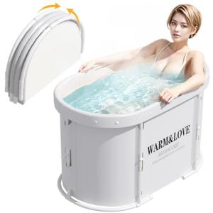 Bañera plegable portátil para ducha, bañera de remojo para…