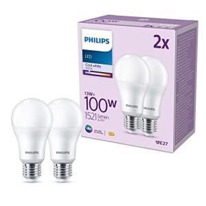 Philips - Bombilla LED A60 13W (Eq. 100W) 1521 lúmenes, cas…