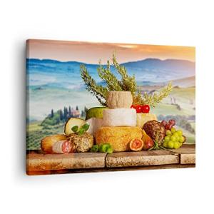 ARTTOR Lienzos decorativos Toscana queso fruta italia Cuadr…