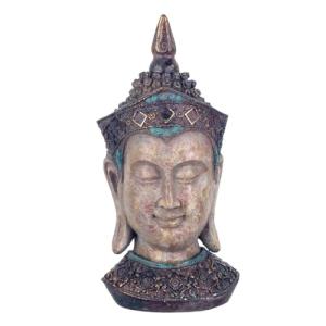 BY SIGRIS Figura Cabeza Buda Gris de Resina 32 * 14 * 15cm…
