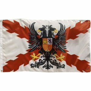 Bandera de los Tercios españoles con el águila bicefala con…