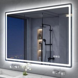 S'bagno Espejo-Baño-con-Luz 100x70cm, Espejo-Baño-LED-Bluet…