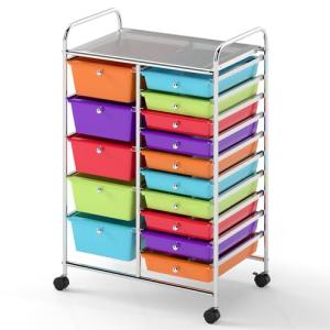 GIANTEX Carro de Almacenamiento con 15 Cajones Plásticos, E…