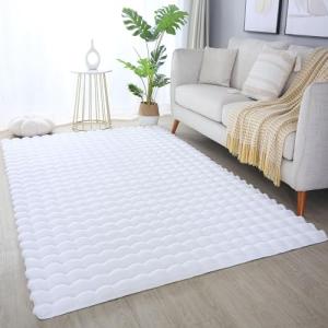 HomebyHome Alfombra de pelo largo, mullida 3D, moderna, mon…