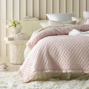 ROOM99 Molly Elegante Colcha en Rosa Polvo 170 x 210 cm Man…