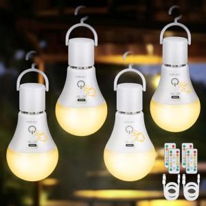 Kimjo Bombilla Recargable USB con Mando - Bombilla Inalámbr…