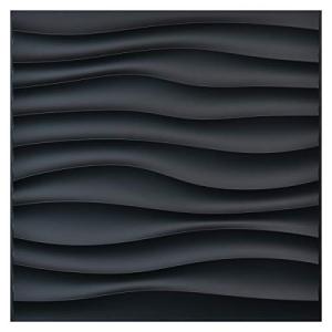 Art3d Paneles Decorativos 3D Negro, Panel PVC Pared Imperme…