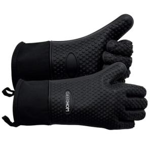 Guantes de Horno y Barbacoa Resistentes al Calor: GEEKHOM S…