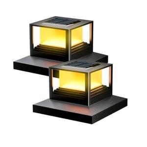 HMAKGG Farola Solar Exterior, 2 Piezas Luces Exterior Sobre…