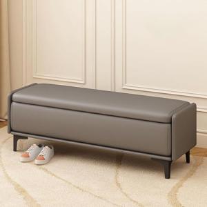 Banco de almacenamiento moderno gris para sala de estar, ve…