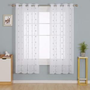 Deconovo Cortinas Visillos para Ventana Cortina Translucida…