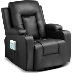 COMHOMA Sillón Reclinable con Respaldo y Reposapiés Ajustab…