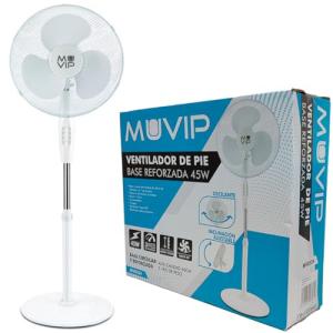 MUVIP Ventilador de Pie 40cm 45W con Base Reforzada – 3 Vel…