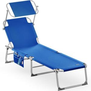 CASARIA® Tumbona Plegable Jardín Playa Reclinable Carga 150…