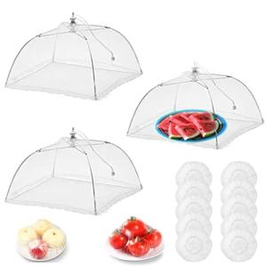 Mosquitera Comida,Cubierta de Comida Plegable Reutilizables…