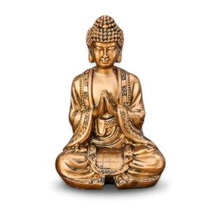 Estatua de Buda de Oro Meditación – Estatuilla Decoración Z…