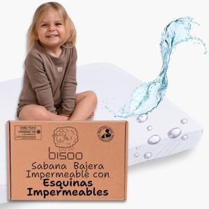 Bisoo Sábanas Mágicas Maxicuna 140 x 70. Bajera de algodón…