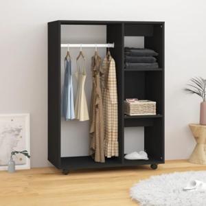 Gecheer Armario negro para dormitorio, multiusos, mueble mo…