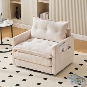Sillón de estilo moderno con cojín, sillón de salón girator…