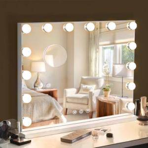 Hansong Espejo de Maquillaje con Luz 14 Bombillas LED 3 Tem…