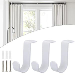 BTSKY Paquete de 3 soportes de metal para barra de cortina…