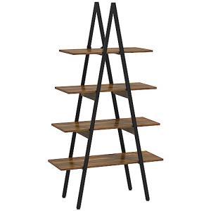 HOMCOM Estantería librería de 4 Niveles, Estilo Industrial,…