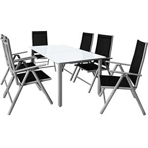 CASARIA Comedor de Jardín Bern 6 1 Aluminio 1 Mesa 150x90 y…