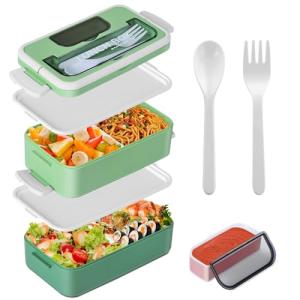 Anykuu Fiambrera Lunch Box 1600 ML Bento Box con 3 Comparti…