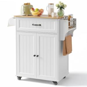 Bealife Carro de Cocina con Cajones y Armarios, Mueble de C…