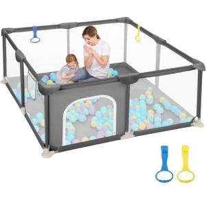 Dripex Parque infantil de 123 x 123 cm, parque infantil, co…