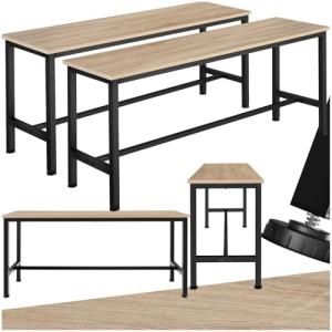 tectake® Juego de Dos Bancos Estilo Industrial, Banco Mader…