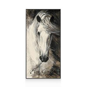 FLNOZAMZ Pintura con luz LED, Lienzo de Caballo Luminoso, P…