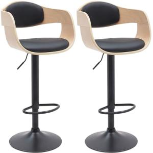CLP Set De 2 Taburetes De Bar Kingston En Polipiel o Tela I…