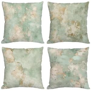 Verde claro Cojines Exterior Impermeable Lino Grande Fundas…