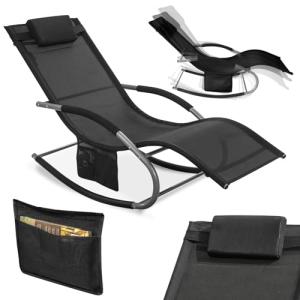 SoBuy Muebles de Jardin Mecedora Silla Tumbona de Exterior…