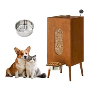 TUKAILAi Alimentador elevado para mascotas, cubo de almacen…