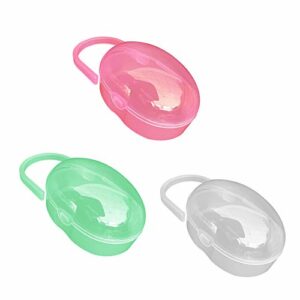 Caja De Chupete,3 PCS Caja Estuche de Pezón para Bebé Porta…
