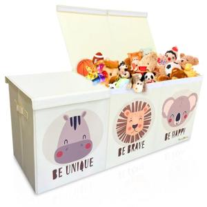 KissyMino - Baúl almacenaje juguetes infantil XL con tapa,…