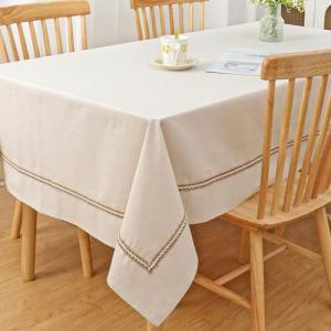 Dremisland Beige Mantel Mesa Rectangular Elegante Algodon L…