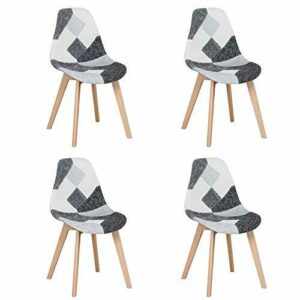 BenyLed Pack de 4 Sillas de Comedor Sillas de Patchwork con…