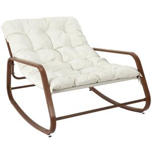 HOME DECO FACTORY - HDO7309 Sillón Mecedora Miami Blanco Im…