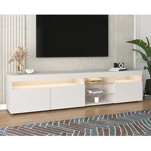 soges Mueble de TV con Luces LED Mesa para TV 180cm Banco T…
