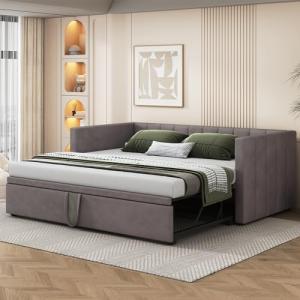 Moimhear Cama tapizada sofá cama extensible 90/180 x 200 cm…